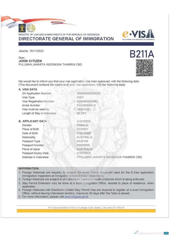 Download INDONESIA e visa Photoshop template